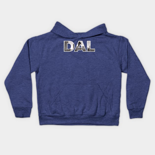 Dallas Mavericks DAL Skyline Kids Hoodie by StupidHead